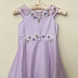 Bonnie Jean - Lilac Dress w/ Floral Details
